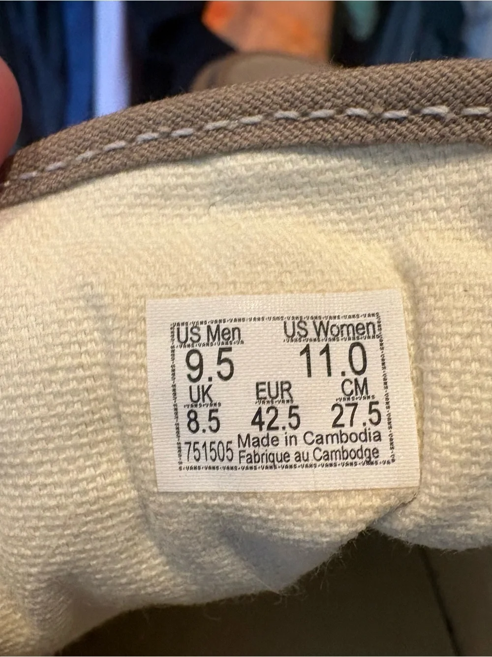 Vans Men's Low-Top Sneakers in Tan, White, and Black